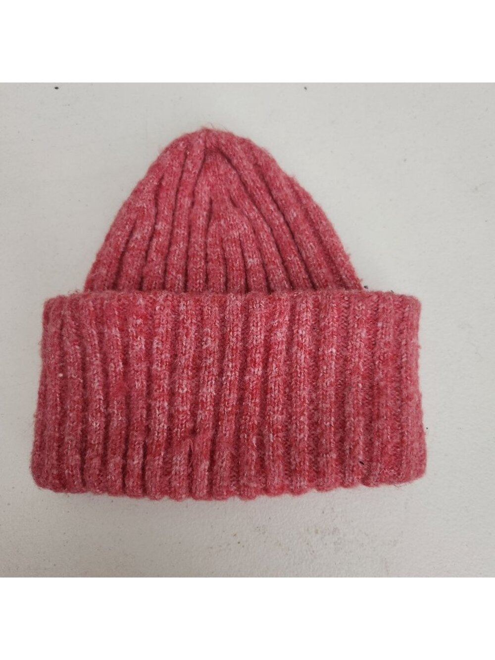 Vince Camuto Ribbed Knit Dusty Rose Pink Beanie Hat O/S Polyester Blend